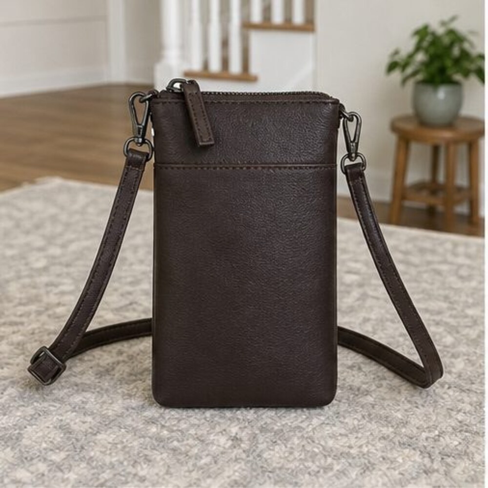 Mauve Pebbled Crossbody Bag